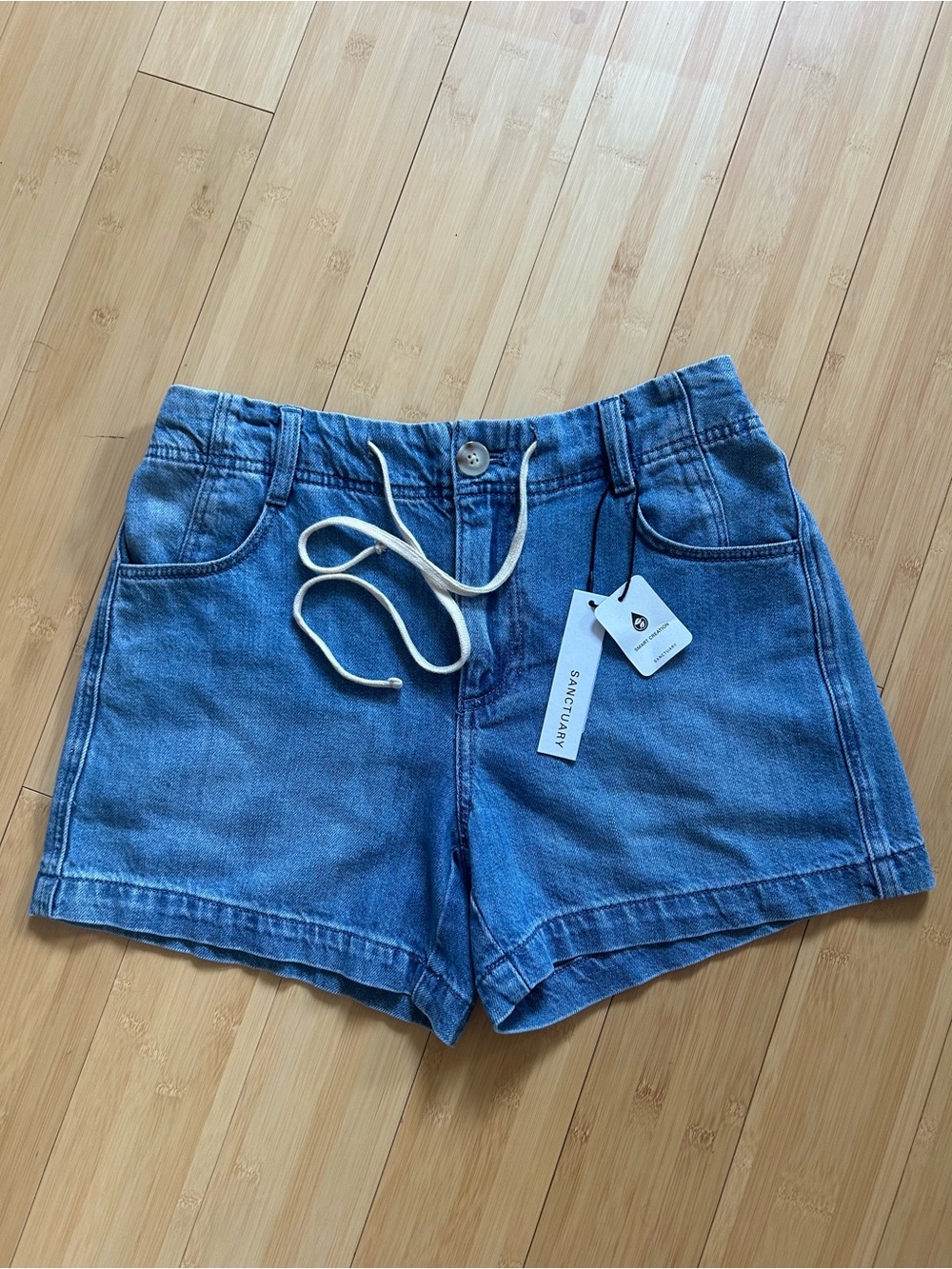Sanctuary Idyll Tie Jean Shorts